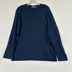 Crazy Horse Shirt Mens L Long Sleeve Blue Casual Claiborne Company